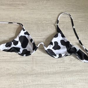 Romwe cow print bikini top Medium